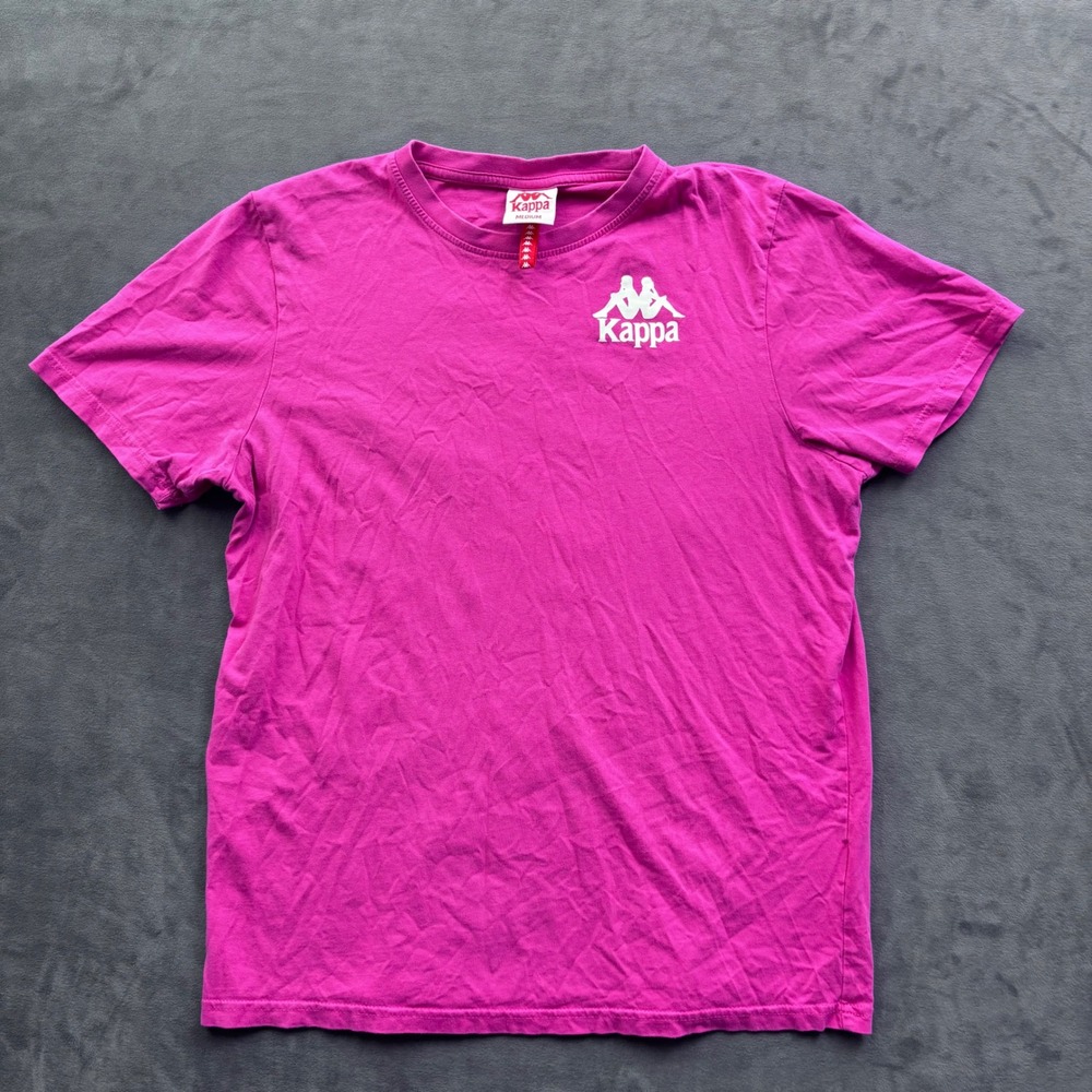 Kappa Mens Magenta Pink Omini Logo Graphic T-Shirt Medium Short Sleeve Tee